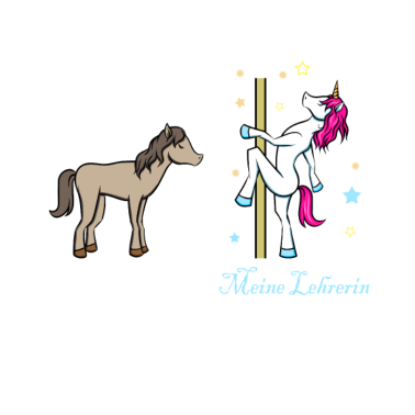 Motiv Meine Lehrerin Einhorn Pferd Geschenk Schule