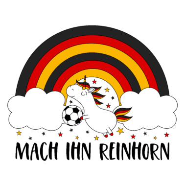 Motiv Deutschland Einhorn Mach Ihn Reinhorn Fußball Ball