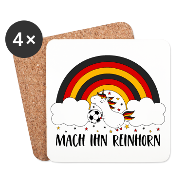 Einhörner Untersetzer - Deutschland Einhorn Mach Ihn Reinhorn Fußball Ball
