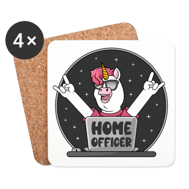 Einhörner Untersetzer - Homeofficer Einhorn Home Officer Büro Homeoffice