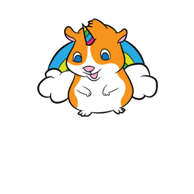 Motiv Meerschweinchen Kinder Regenbogen Einhorn