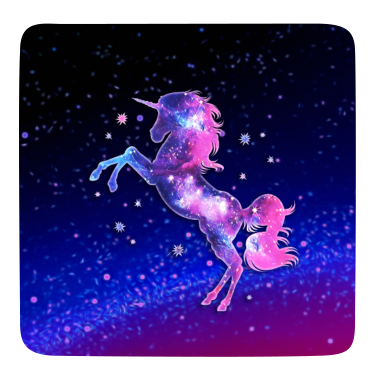 Motiv Einhorn, Sterne, Weltraum, Kosmos, Galaxie, Space