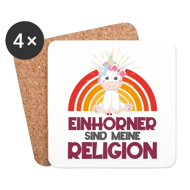 Einhörner Untersetzer - Einhorn Einhörner - Einhörner sind meine Religion