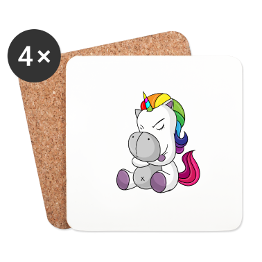 Einhörner Untersetzer - Einhorn - wütendes Einhorn