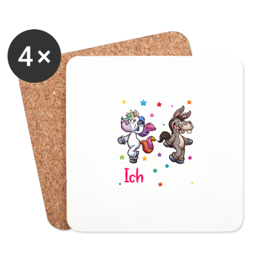 Einhörner Untersetzer - Ich und Du Einhorn