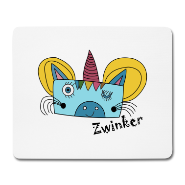 Einhörner Mousepad - zwinkerndes Einhorn