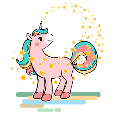 Motiv Einhorn Sterne