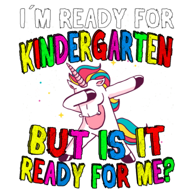 Motiv Im Ready for Kindergarten Dino Einhorn Kinder