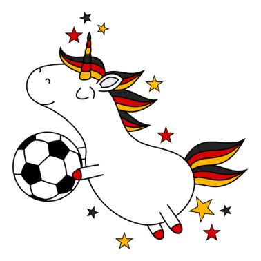 Motiv Deutschland Einhorn Ball Fußball Mädchen lustig
