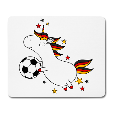 Einhörner Mousepad - Deutschland Einhorn Ball Fußball Mädchen lustig