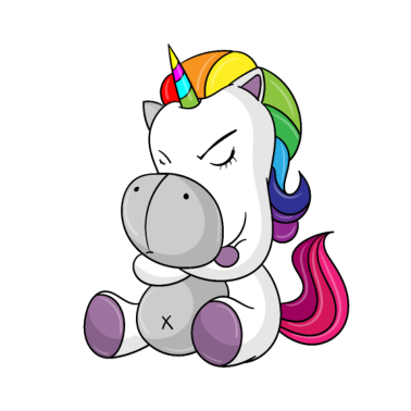 Motiv Einhorn - wütendes Einhorn