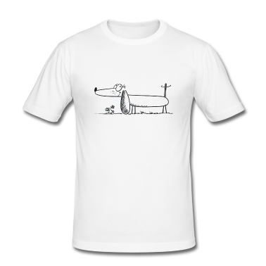 Hunde T-Shirt - Witziger Dackel - Comic - Dachshund
