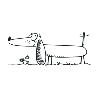 Motiv Witziger Dackel - Comic - Dachshund