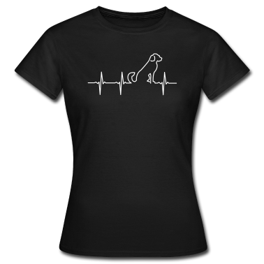 Hunde T-Shirt - Dog - Heartbeat