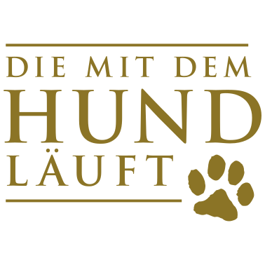 Motiv Die mit dem Hund läuft