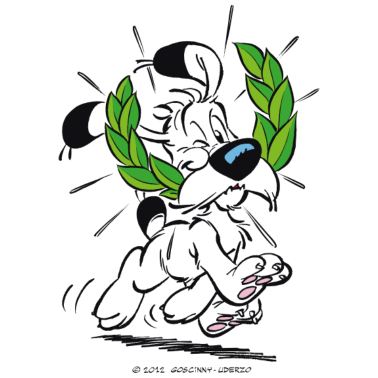 Motiv Asterix & Obelix Idefix Mit Lorbeerkranz