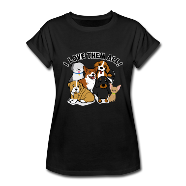 Hunde T-Shirt - Ich liebe alle Hunde Hundehalter Haustier