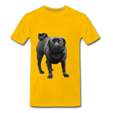 Hunde T-Shirt - schwarzer Mops