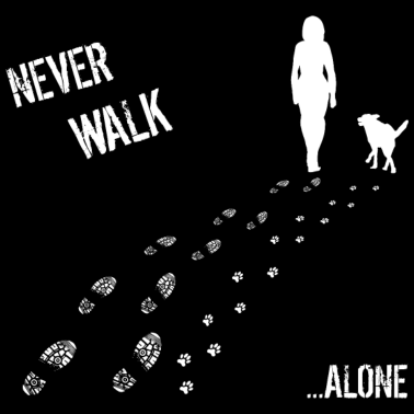 Motiv FRAU & HUND NEVER WALK ALONE