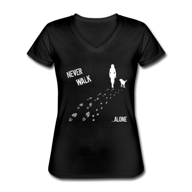 Hunde T-Shirt - FRAU & HUND NEVER WALK ALONE