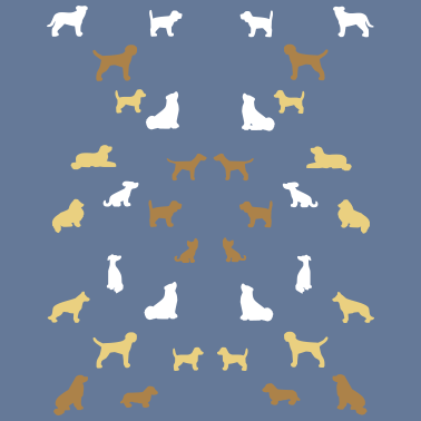 Motiv Hunde symetrisch