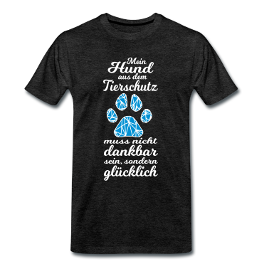 Hunde T-Shirt - Frauchen Hund Tierschutz Tierheim Pfote Geschenk