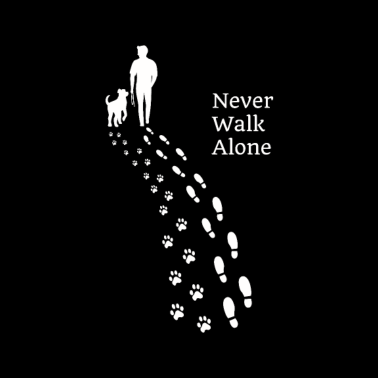 Motiv Hundepfote Never Walk Alone Hund Besitzer Geschenk