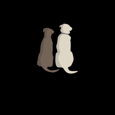 Motiv zwei Hunde Freunde / Liebespaar