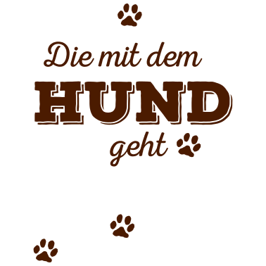 Motiv Die mit dem Hund geht