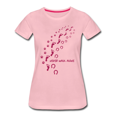 Hunde T-Shirt - never walk alone hund pferd