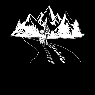 Motiv Berge Hund Wandern Gassi Kinder Hunde Geschenk