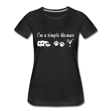 Hunde T-Shirt - Ich bin eine einfache Frau Wohnmobil Geschenk für Frau / Frau