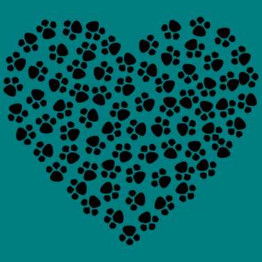 Motiv Hunde - Pfoten Herz
