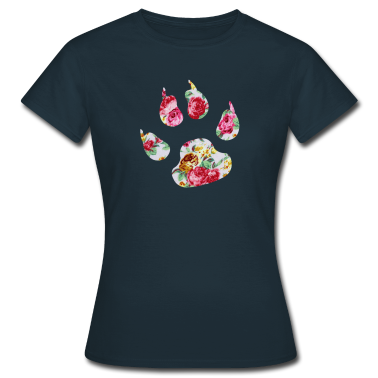 Hunde T-Shirt - Pfote Blumenmuster