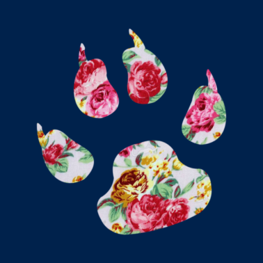 Motiv Pfote Blumenmuster