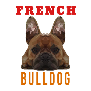 Motiv Franzoesische Bulldogge Polygon liegend Geschenk