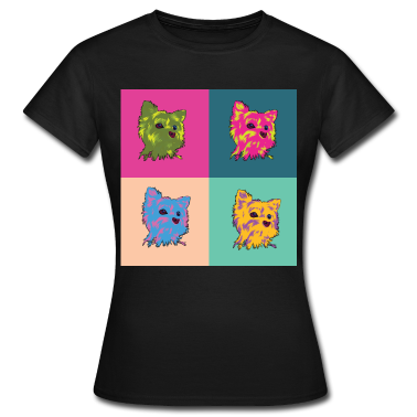 Hunde T-Shirt - Popart Comic Hund Hunde Yorkshire Terrier Yorkie
