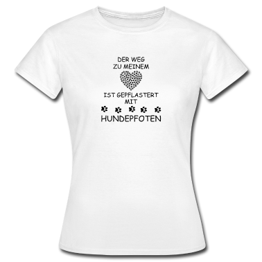 Hunde T-Shirt - herz hundepfoten hundespruch