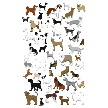 Motiv Viele Hunde Pixel