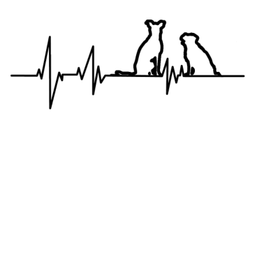 Motiv Zwei Hunde EKG Herzlinie
