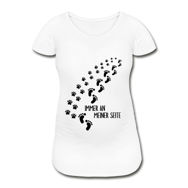 Hunde T-Shirt - Immer an meiner Seite Pfote Fußabdruck Hund