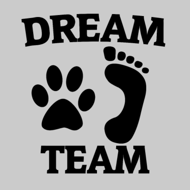 Motiv Dream Team Hunde und Mensch Geschenk Hundelieber