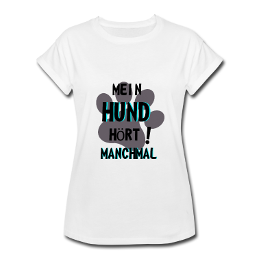 Hunde T-Shirt - Hundepfote Hund hört manchmal