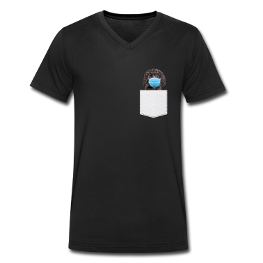 Hunde T-Shirt - Bolonka Atemschutz Maske in der Brusttasche Hunde