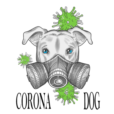 Motiv Corona Dog Design Hund mit Maske Pandemie