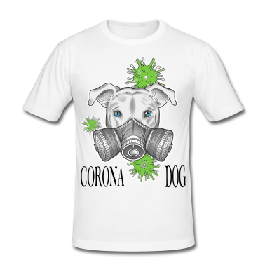 Hunde T-Shirt - Corona Dog Design Hund mit Maske Pandemie