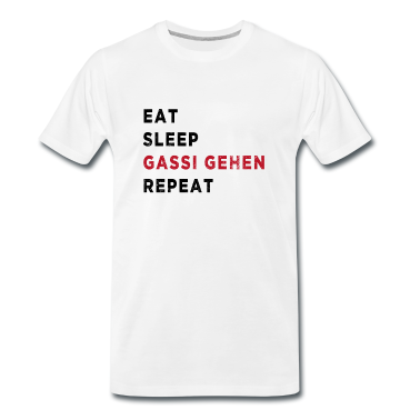Hunde T-Shirt - Gassi gehen - Eat Sleep Gassi gehen Repeat