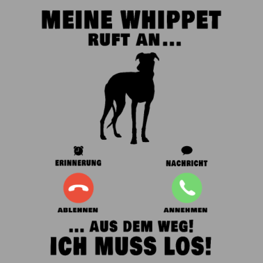Motiv Mein Whippet ruft an Hund Windhund Sighthound