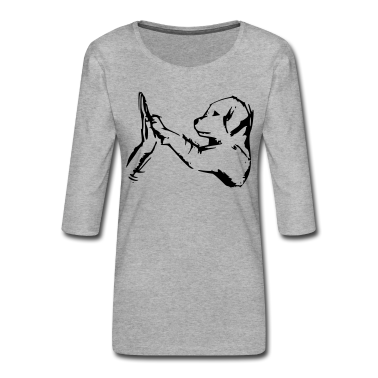 Hunde T-Shirt - hund gibt 5 - high five