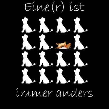 Motiv Hunde - Einer ist immer anders - Herren und Damen